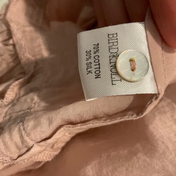 Bird & Knoll Petal Pink Tiered Dress Silk Cotton coquette feminine‎ - Picture 8 of 9